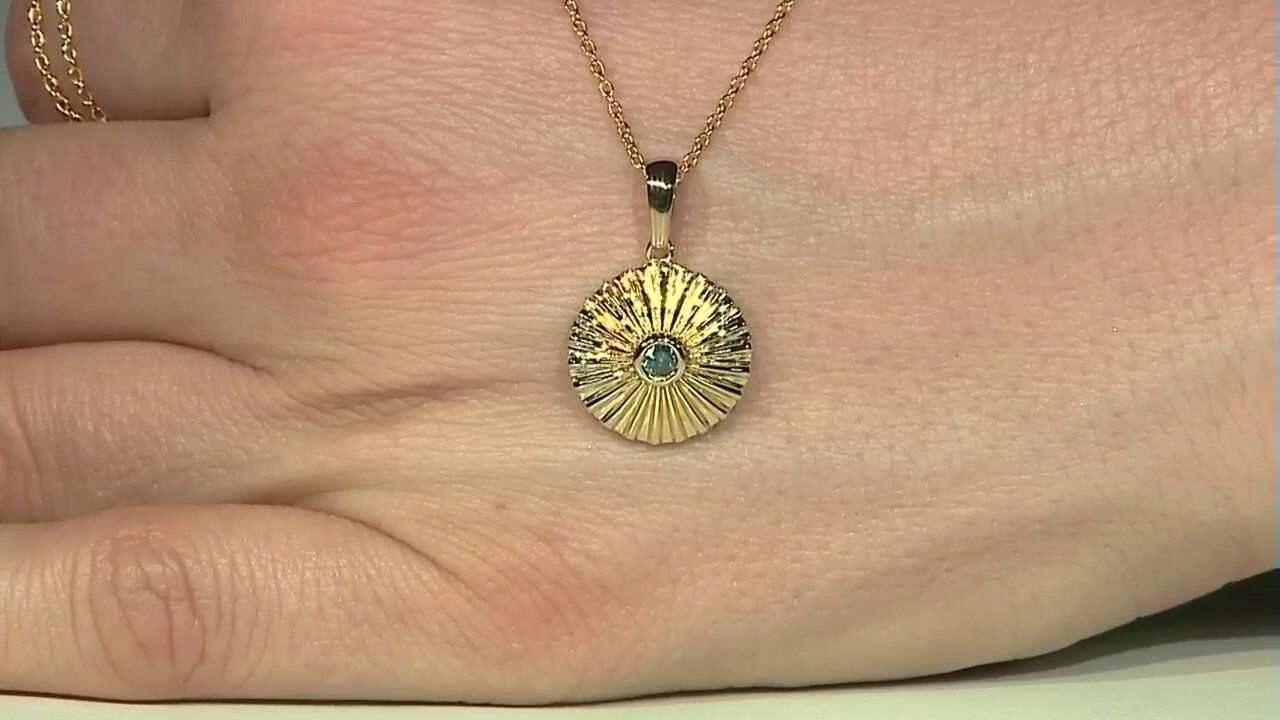 Video I2 Blue Diamond Silver Necklace