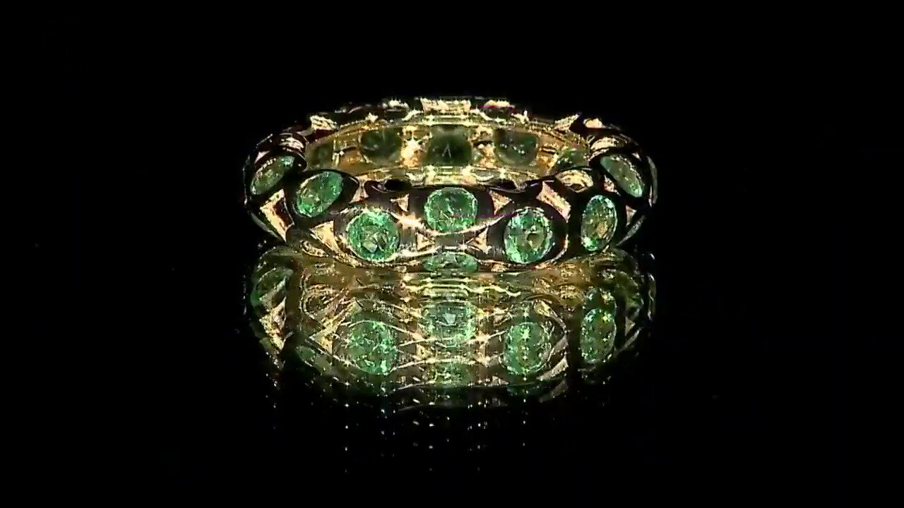 Video 9K Russian Emerald Gold Ring (de Melo)