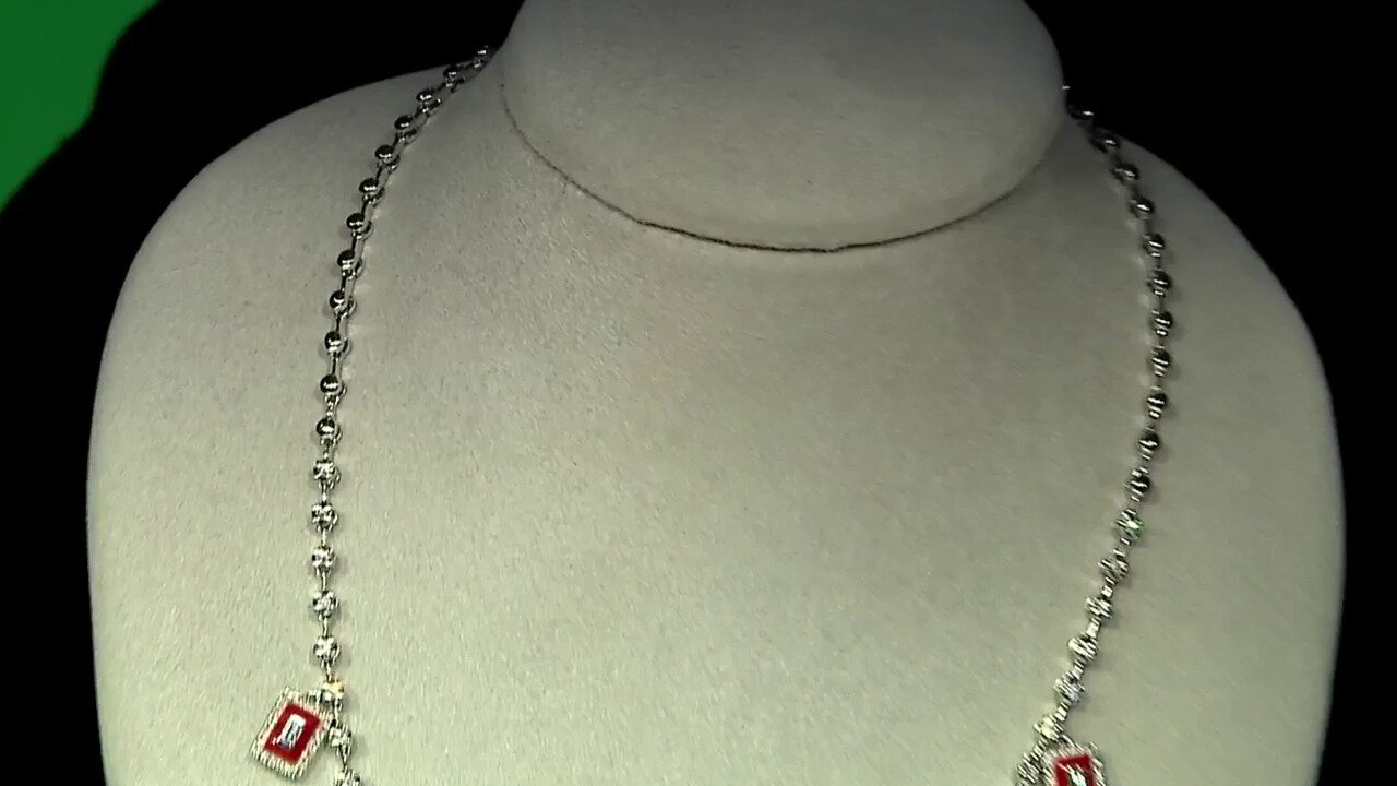 Video 18K SI1 (H) Diamond Gold Necklace (de Melo)