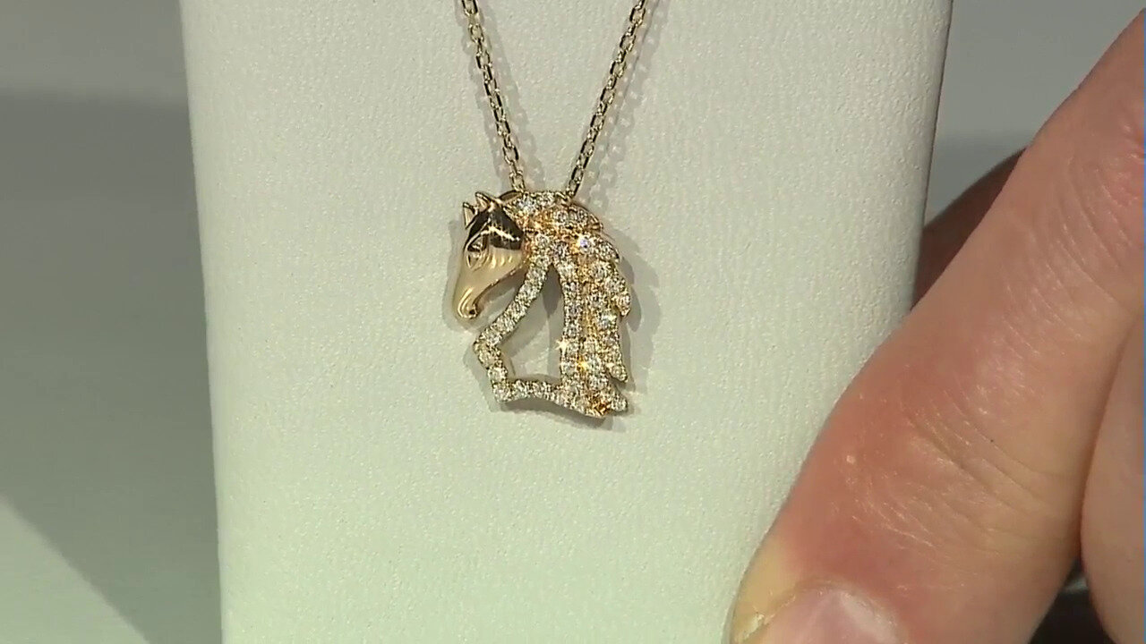 Video 14K I1 (H) Diamond Gold Necklace (Smithsonian)