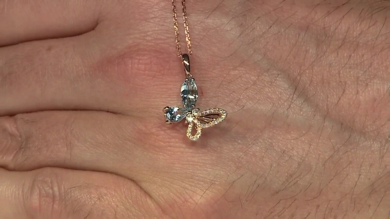 Video 14K AAA Brazilian Aquamarine Gold Necklace (Smithsonian)