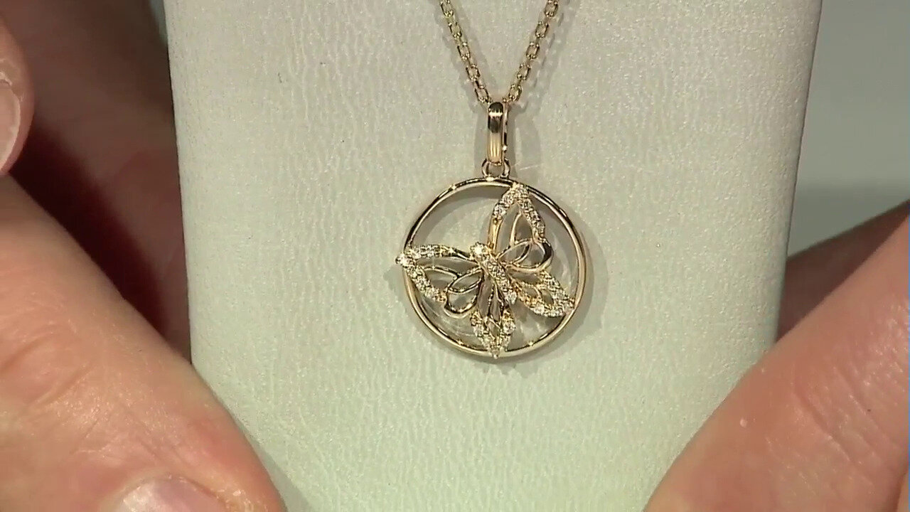 Video 14K I1 (H) Diamond Gold Necklace (Smithsonian)