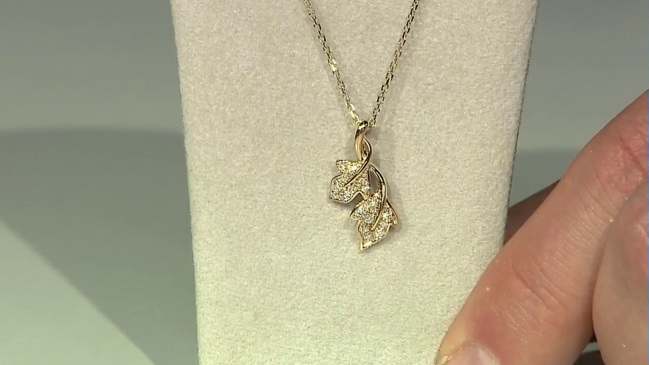 Video 14K SI2 (H) Diamond Gold Necklace (Smithsonian)
