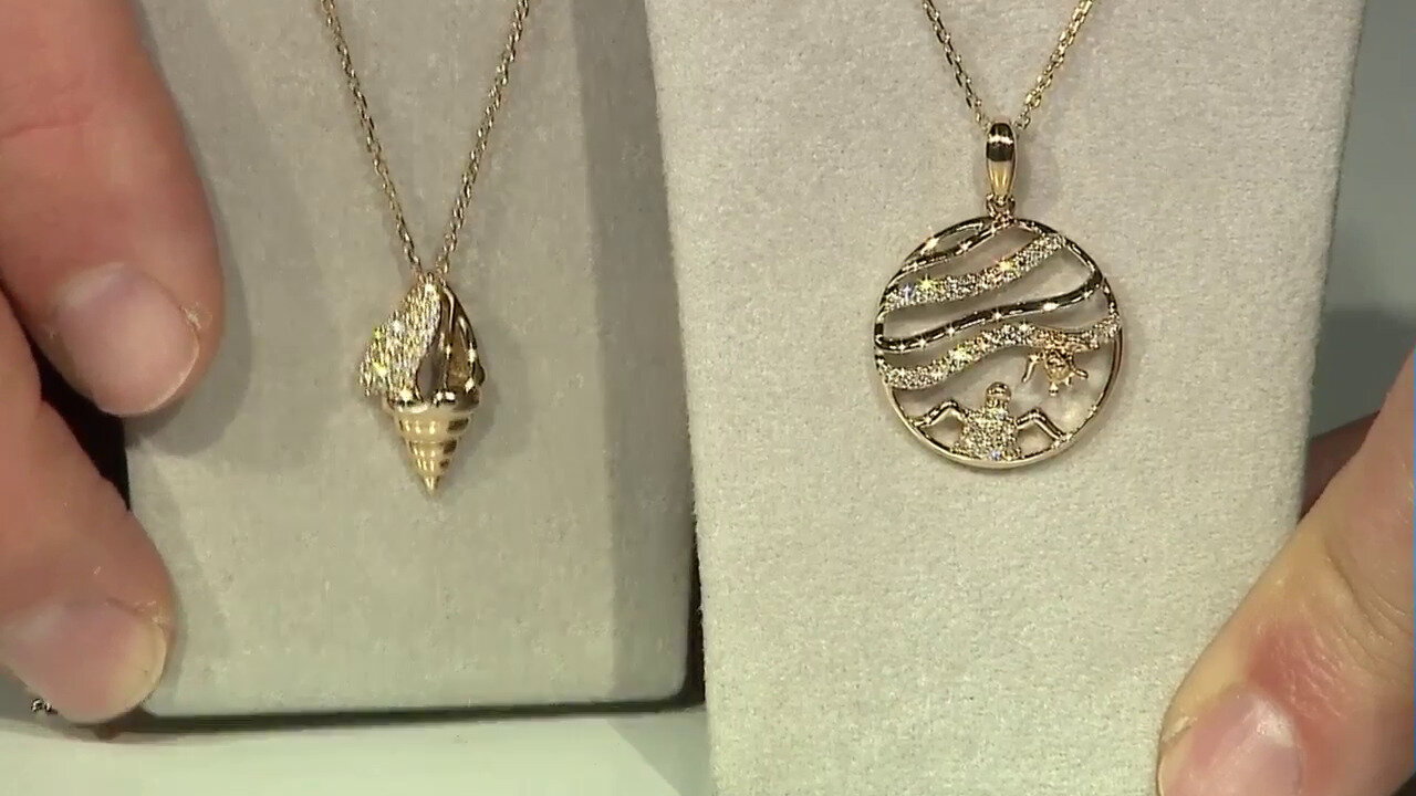 Video Collana in oro con Diamante SI2 (H) (Smithsonian)