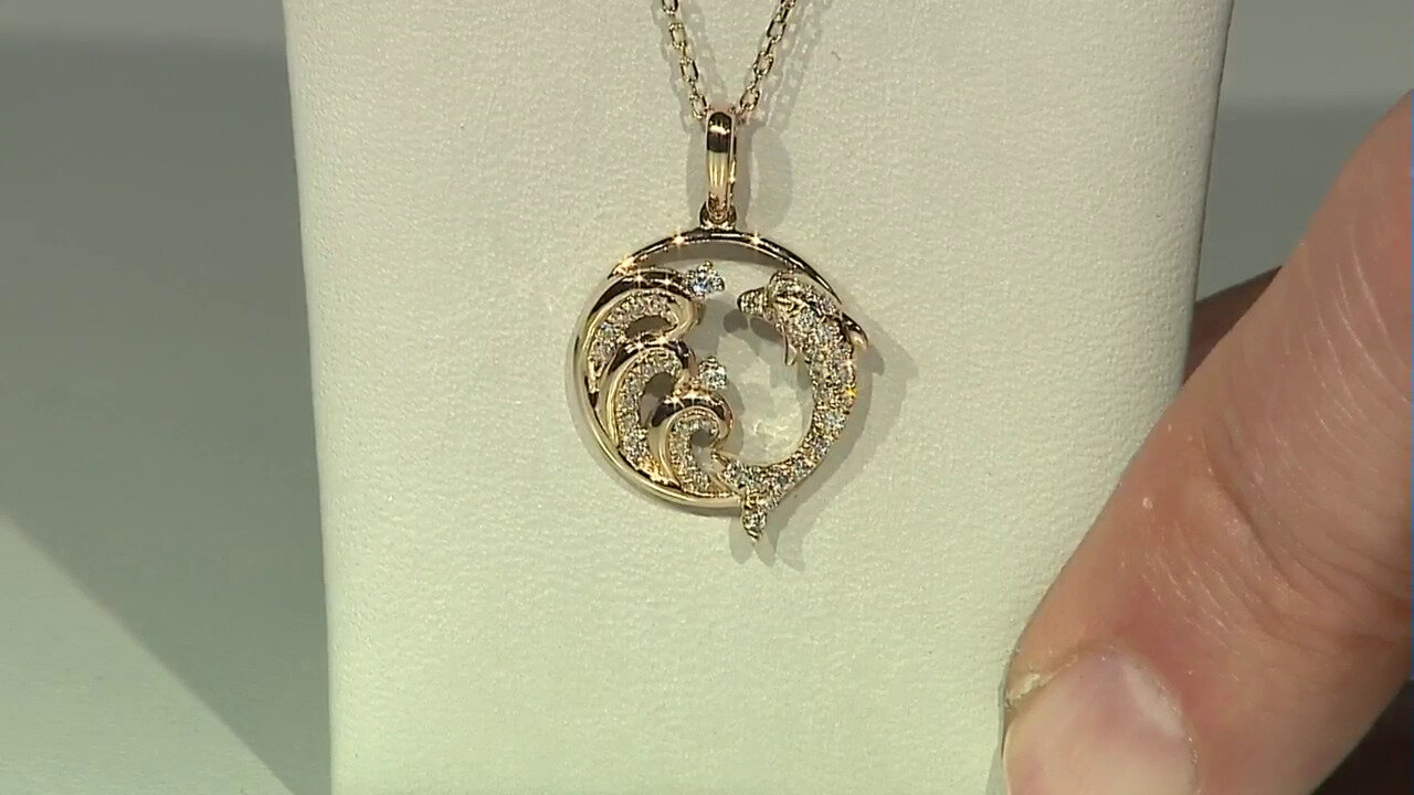 Video Gouden halsketting met I1 (H) Diamanten (Smithsonian)