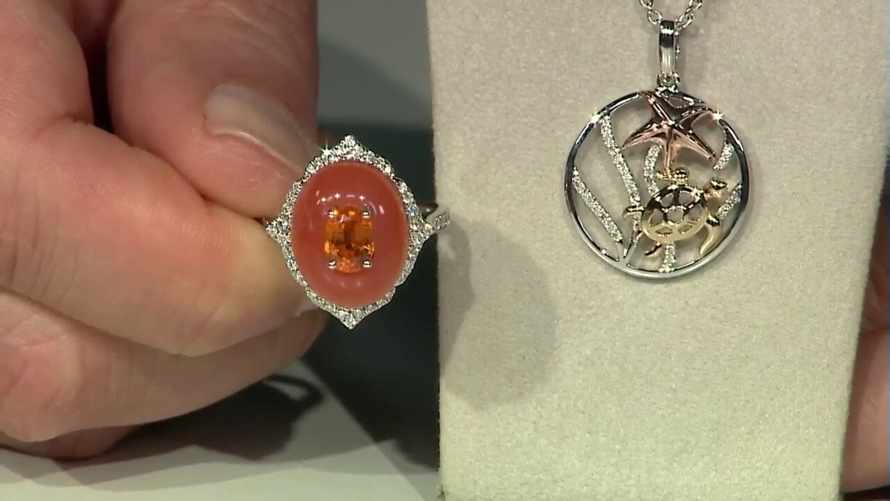 Video Zilveren halsketting met I1 (H) Diamanten (Smithsonian)