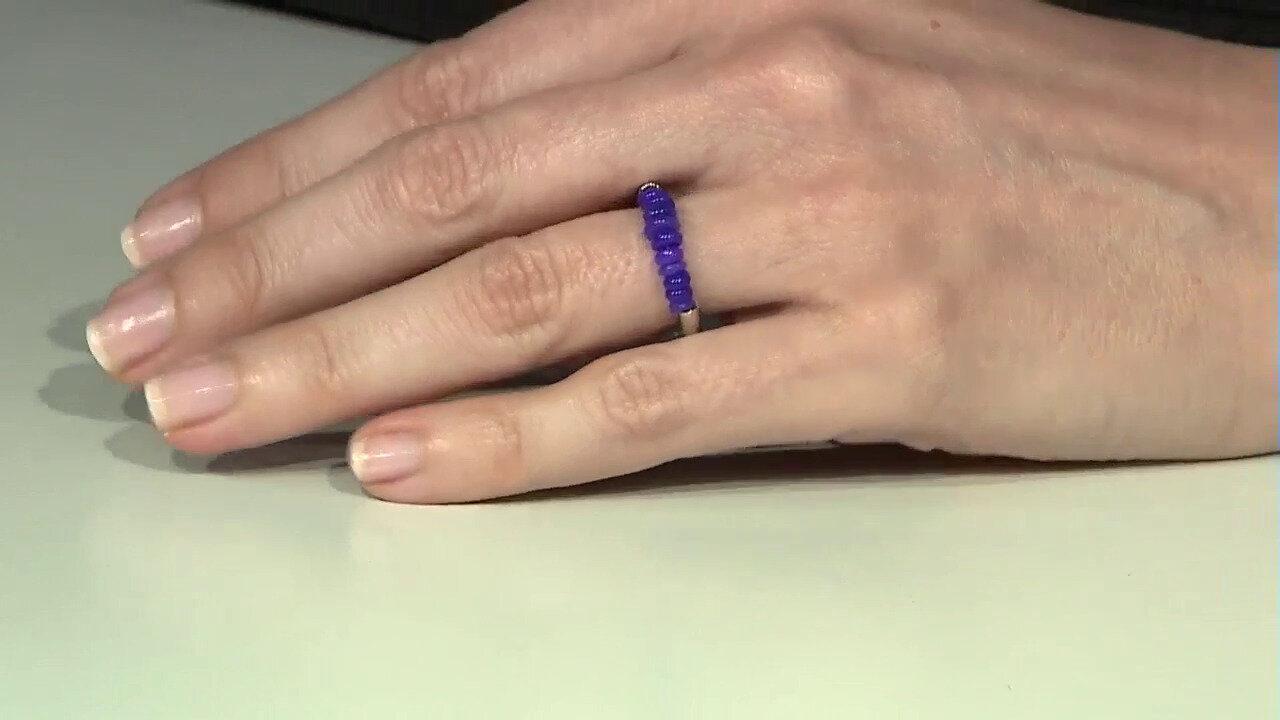 Video Blue Ethiopian Opal Silver Ring