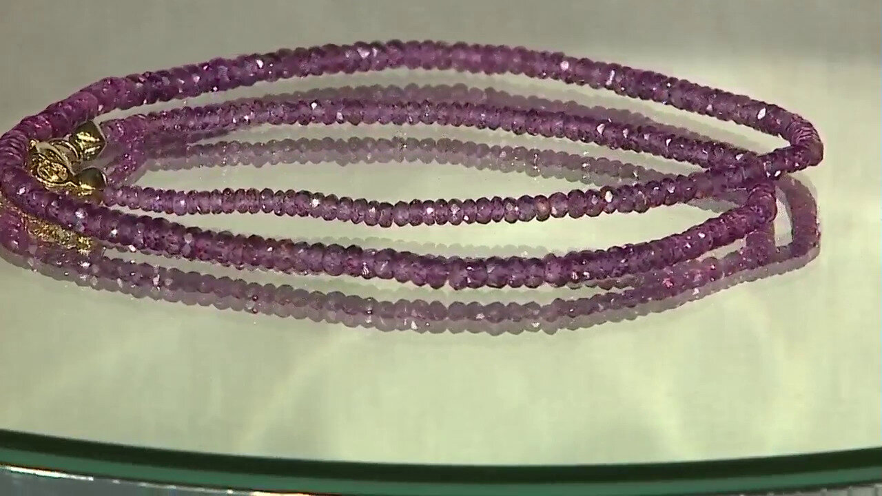 Video Magenta Garnet Silver Necklace