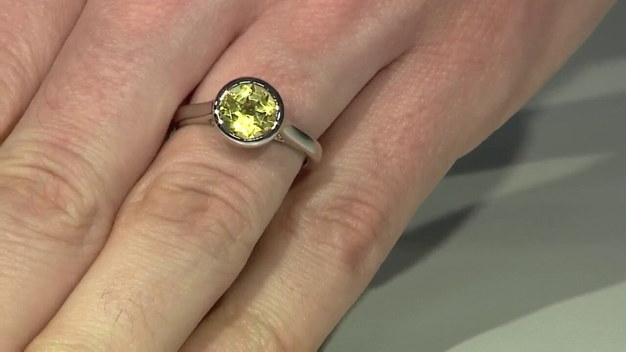 Video Anello in argento con Quarzo Ouro Verde