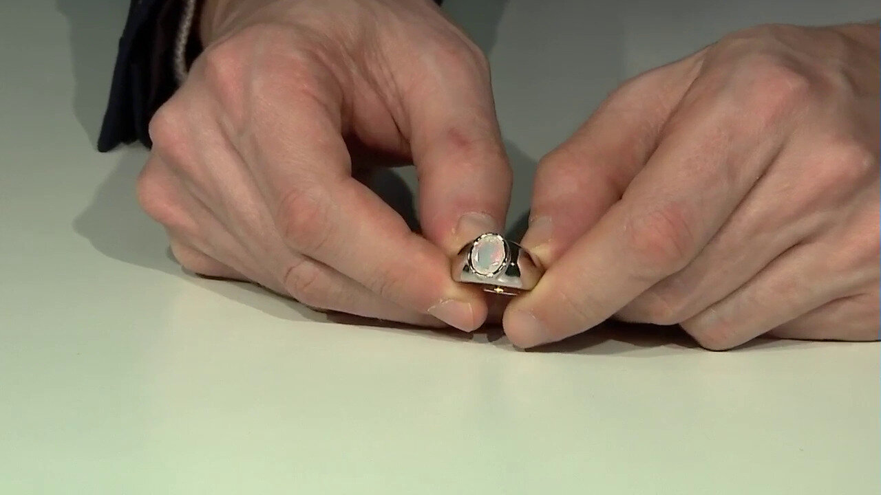 Video Zilveren ring met een Welo-opaal (de Melo)