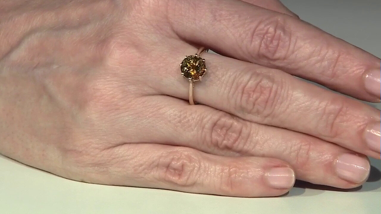 Video 9K Yellow Tanzanite Gold Ring