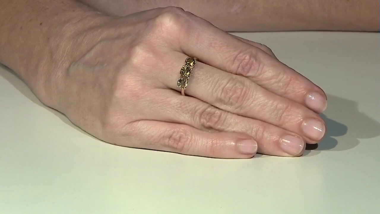 Video Gouden ring met een gele tanzaniet