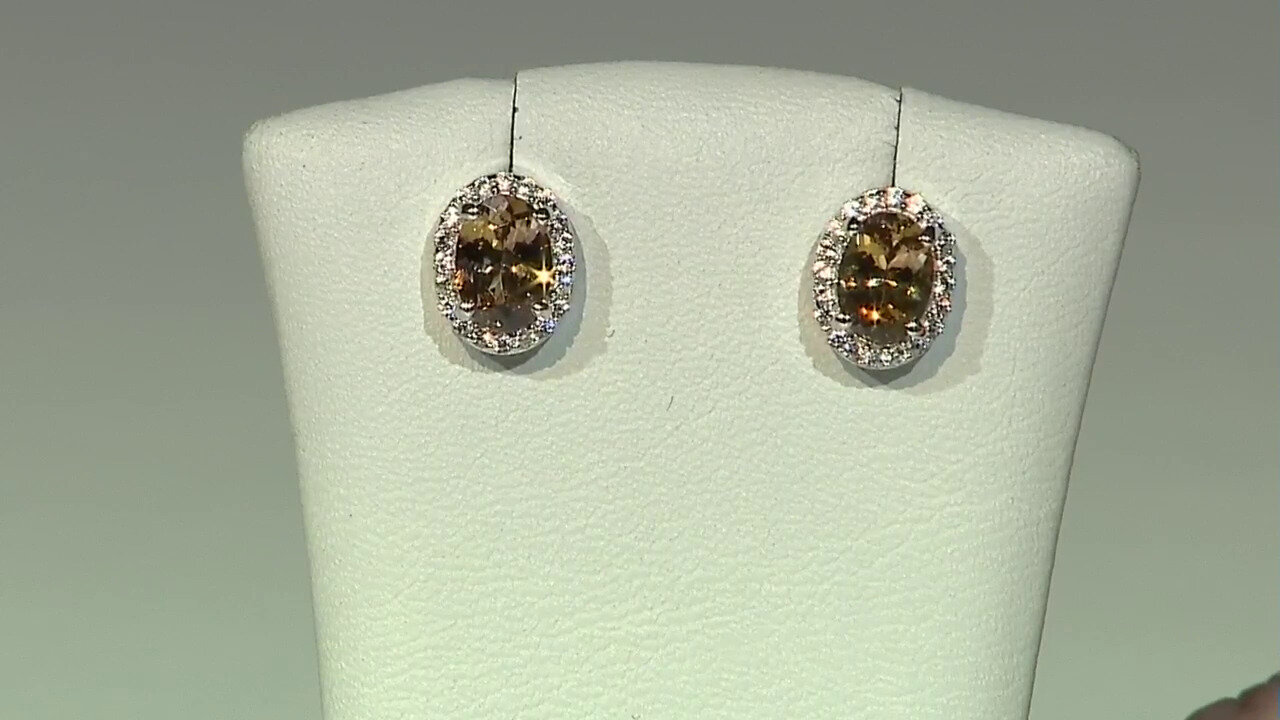 Video Yellow Tanzanite Silver Earrings