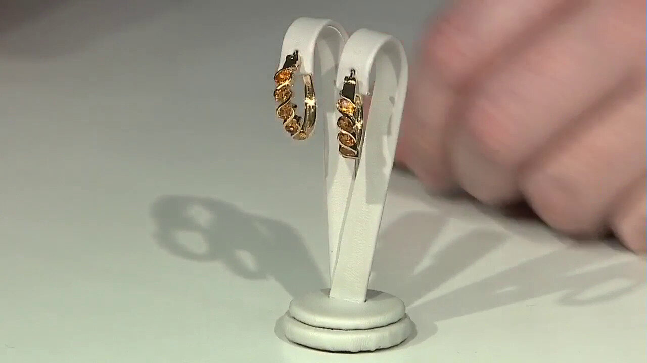 Video Madeira Citrine Silver Earrings