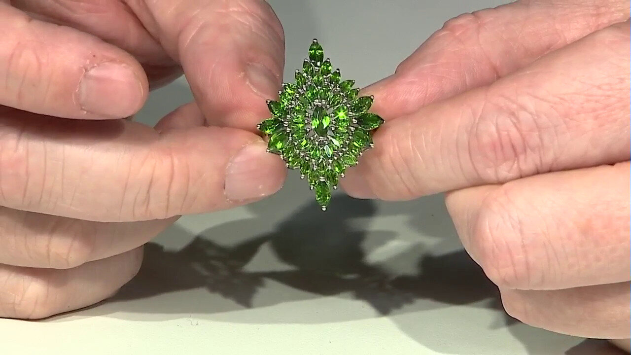 Video Russian Diopside Silver Ring
