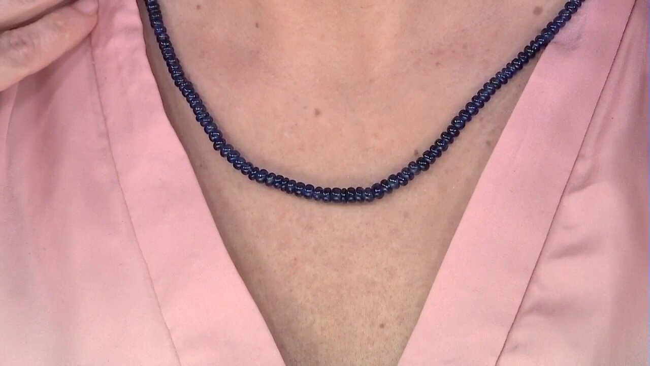 Video Collar en plata con Zafiro azul de Bemainty