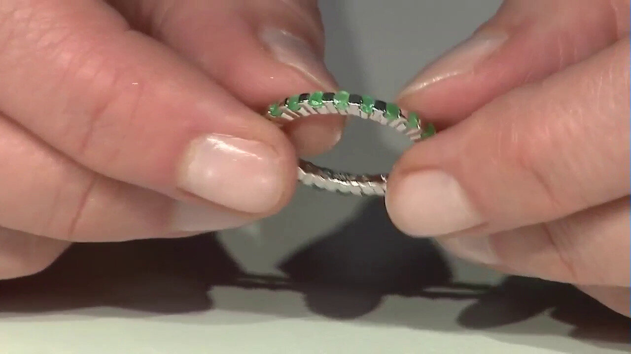 Video Brasilianischer Smaragd-Silberring