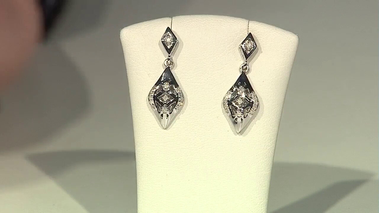 Video Zilveren oorbellen met I2 (I) Diamanten
