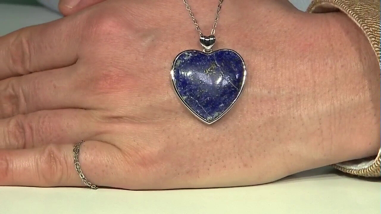 Video Zilveren hanger met een lapis lazuli