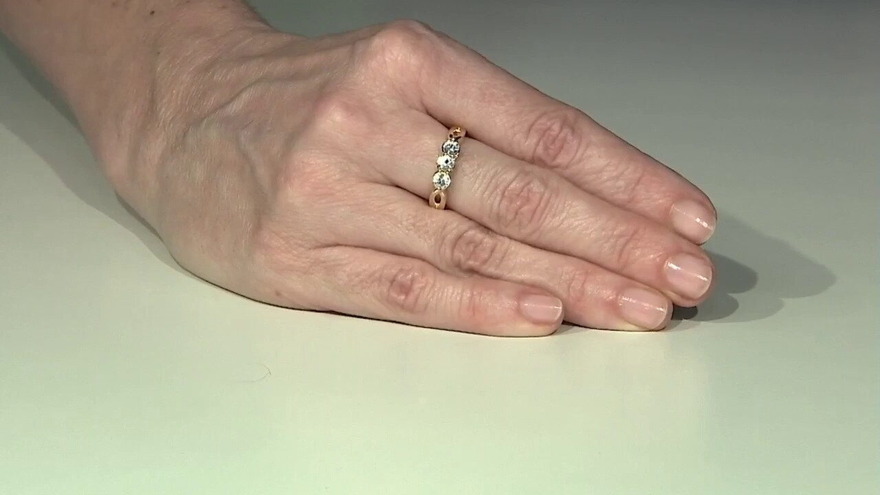 Video Gouden ring met een hessoniet granaat (Adela Gold)