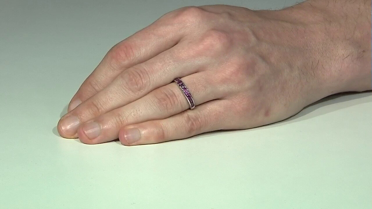 Video Zilveren ring met rhodolieten