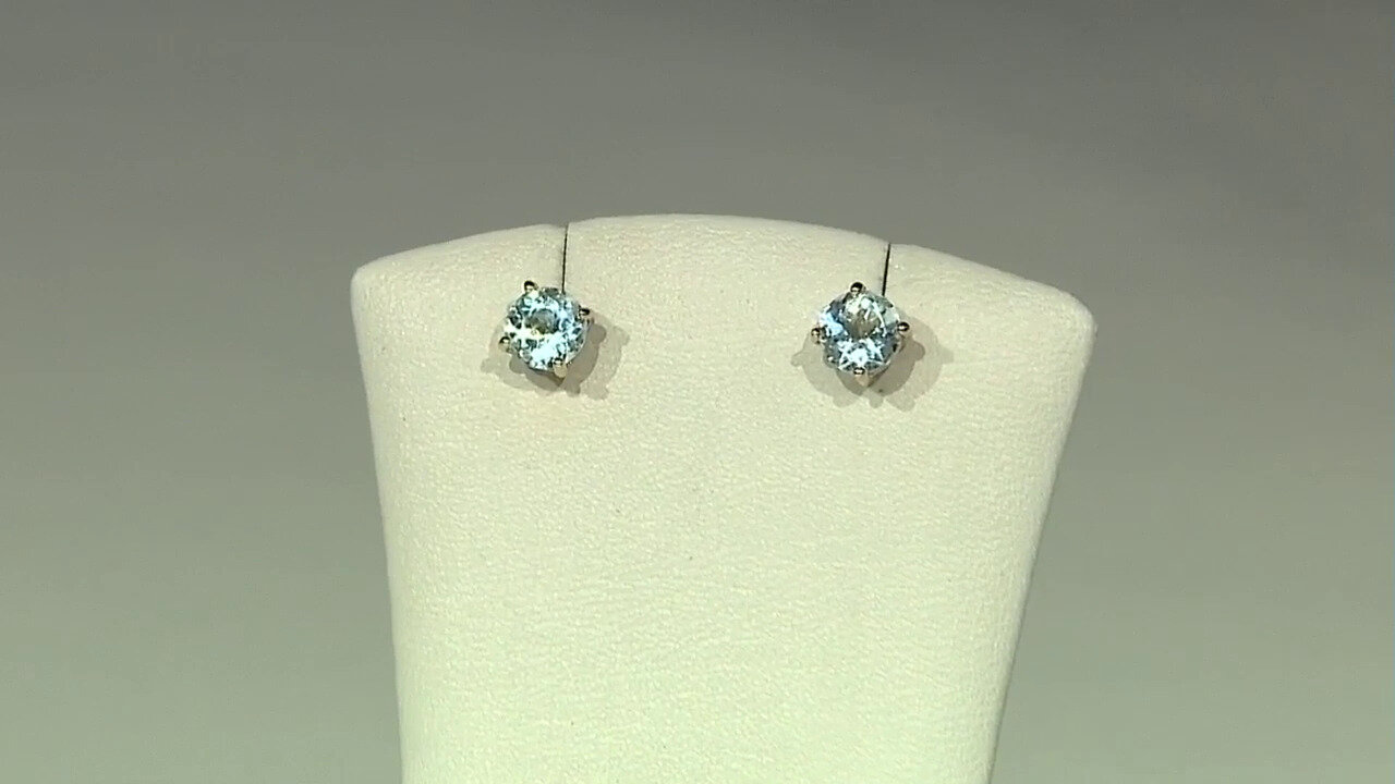 Video Sky Blue Topaz Silver Earrings