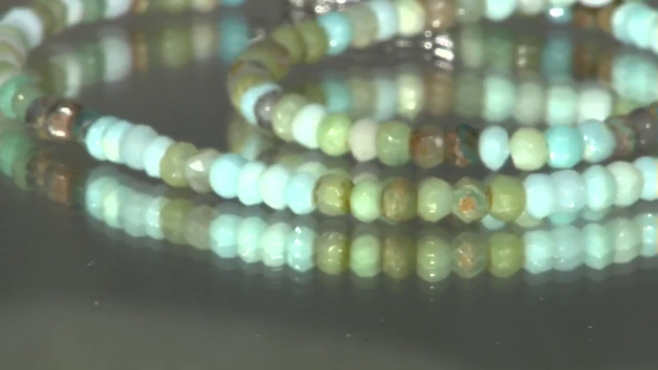 Video Peruvian Opal Silver Necklace