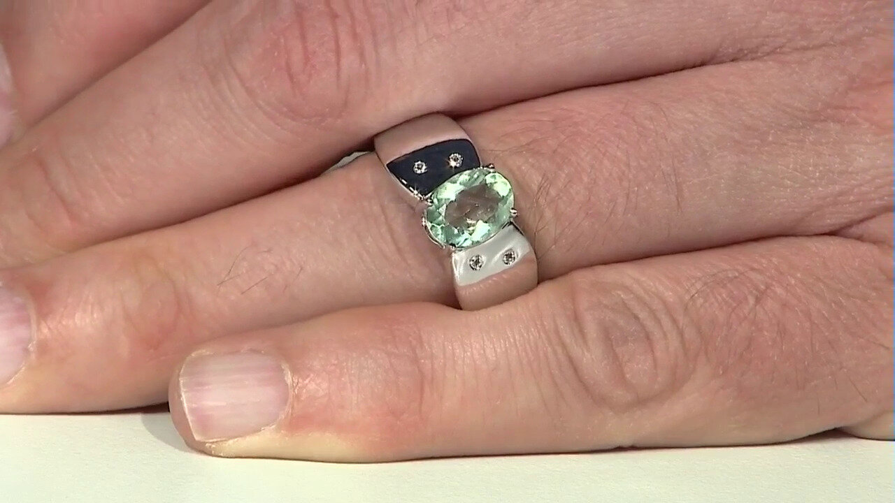 Video Green Fluorite Silver Ring