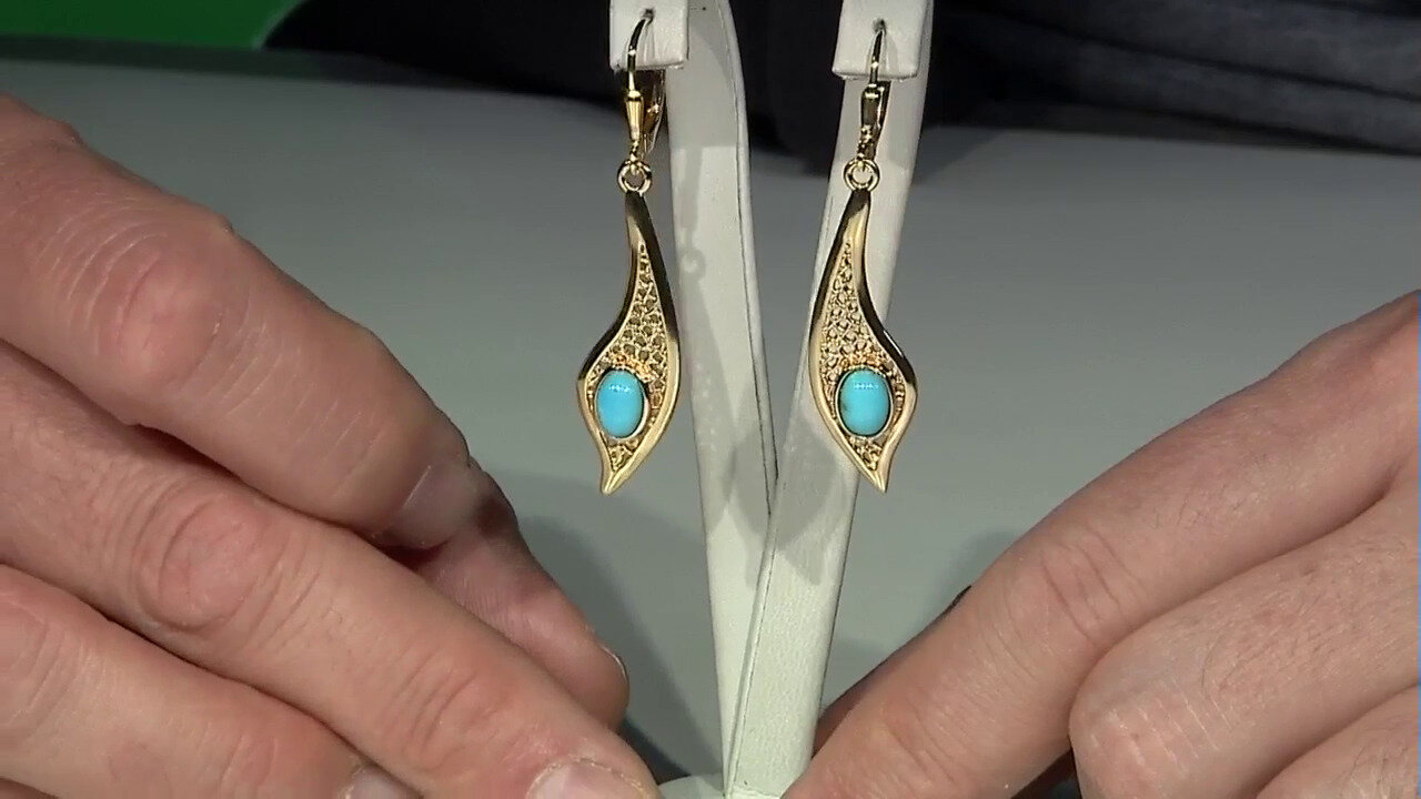 Video Sleeping Beauty Turquoise Silver Earrings