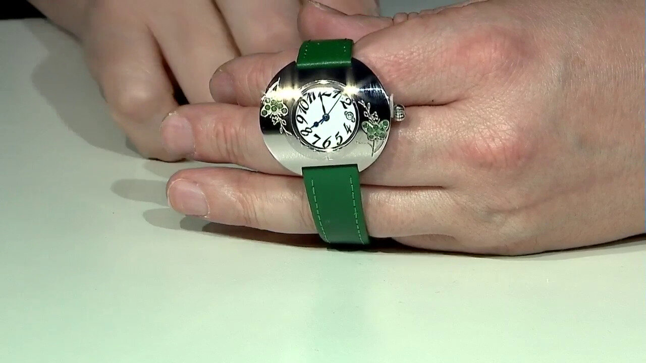 Video Horloge met Braziliaanse smaragden