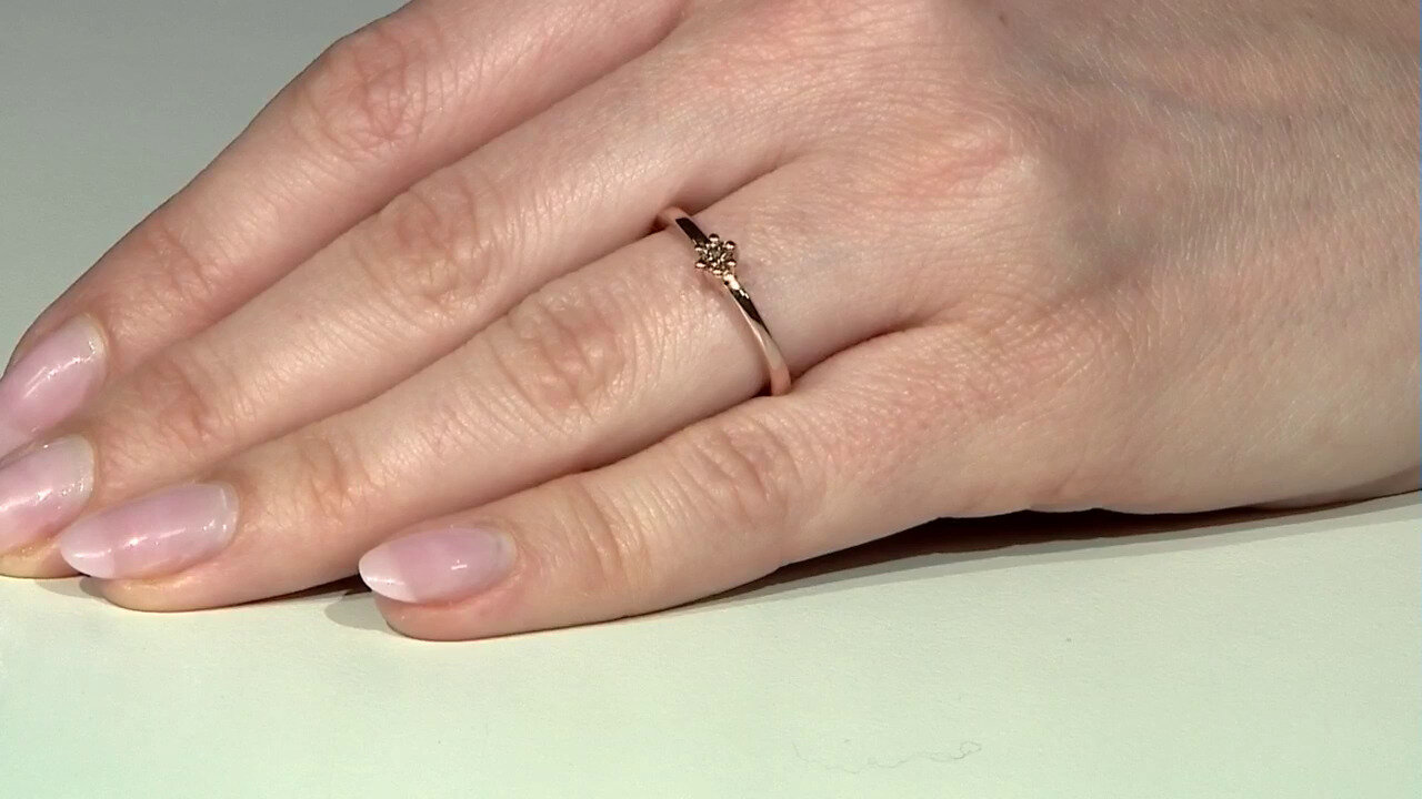 Video I3 Brown Diamond Silver Ring