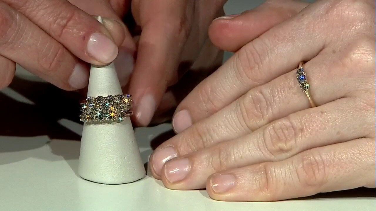 Video Gouden ring met een SI1 Argyle Rose De France Diamant (Annette)