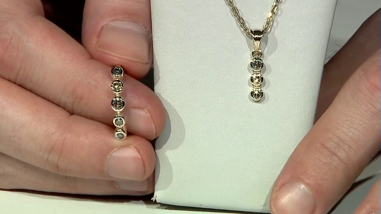 Video Gouden ring met een SI2 Champagne Diamant