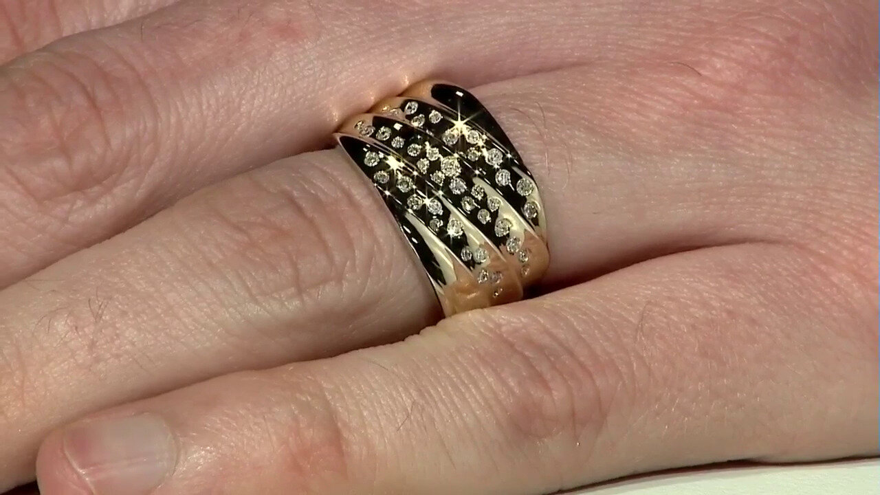 Video Zilveren ring met I2 (J) Diamanten