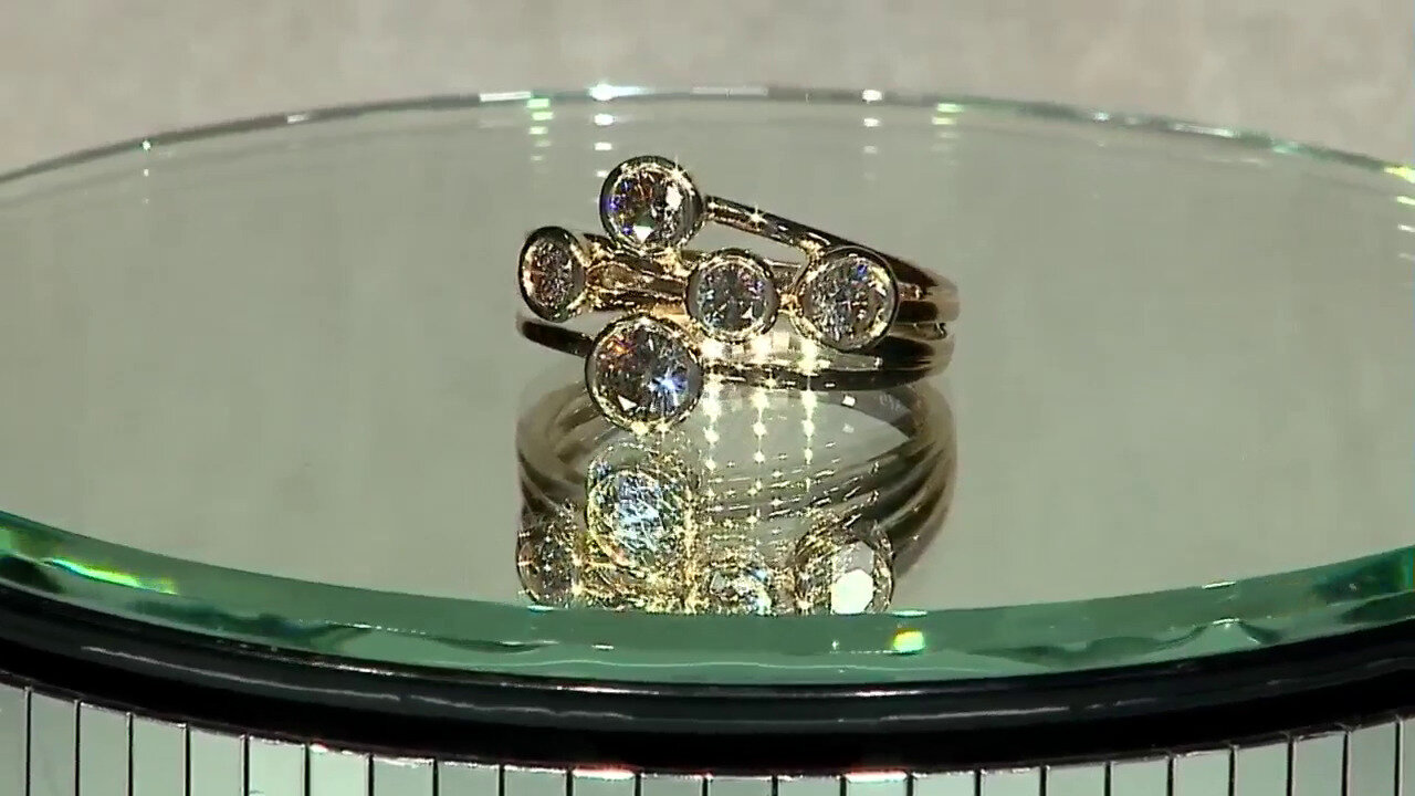 Video 9K I3 Brown Diamond Gold Ring