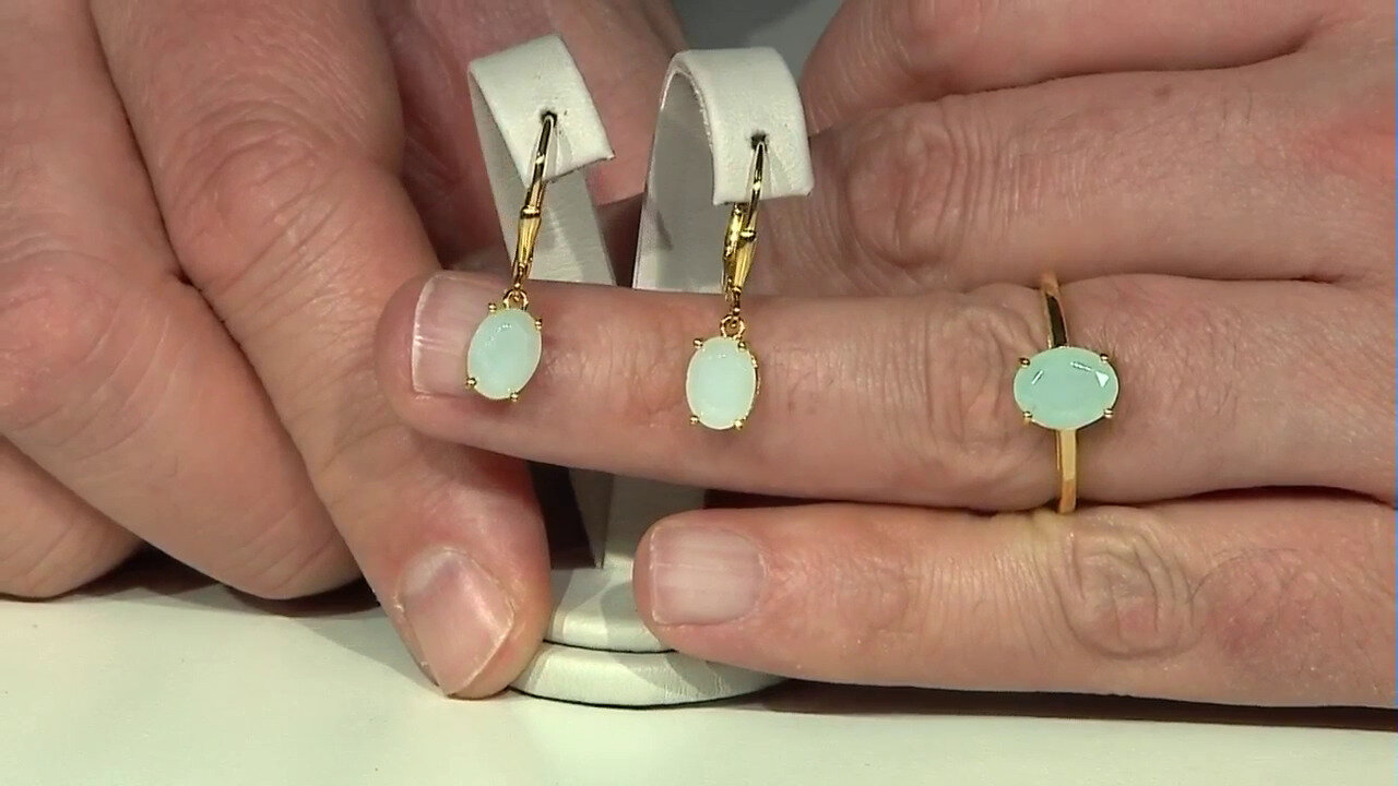 Video Anello in argento con Opale Paraiba