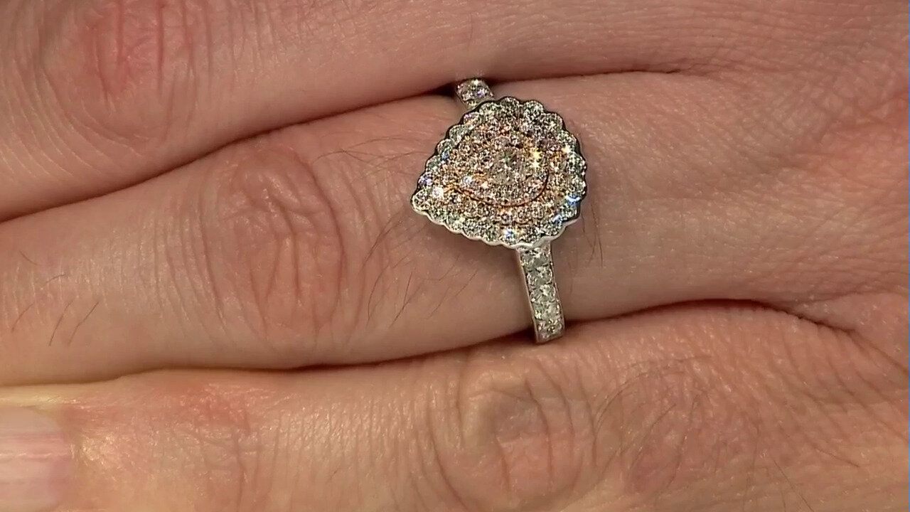 Video Gouden ring met een I1 Roze Diamant (CIRARI)