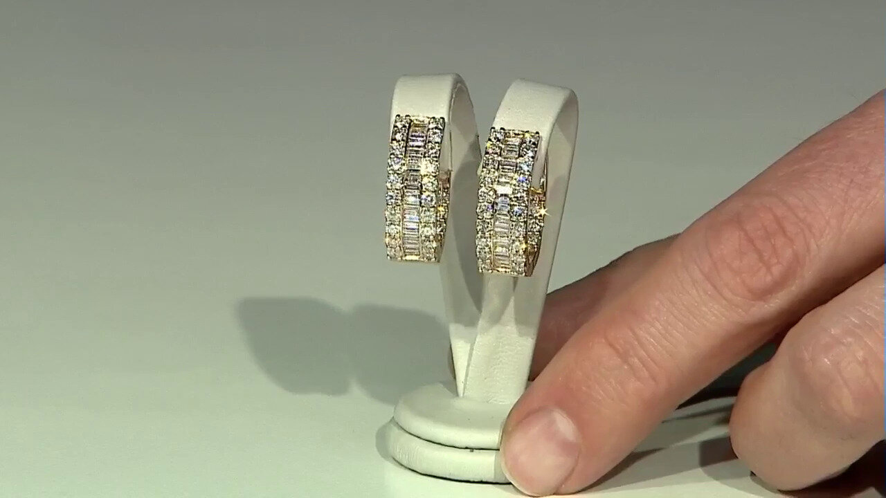 Video Pendientes en oro con Diamante I1 (H)  (CIRARI)