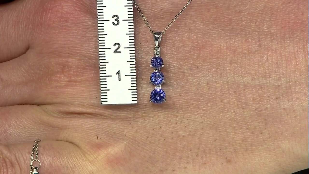 Video 10K AAA Tanzanite Gold Necklace