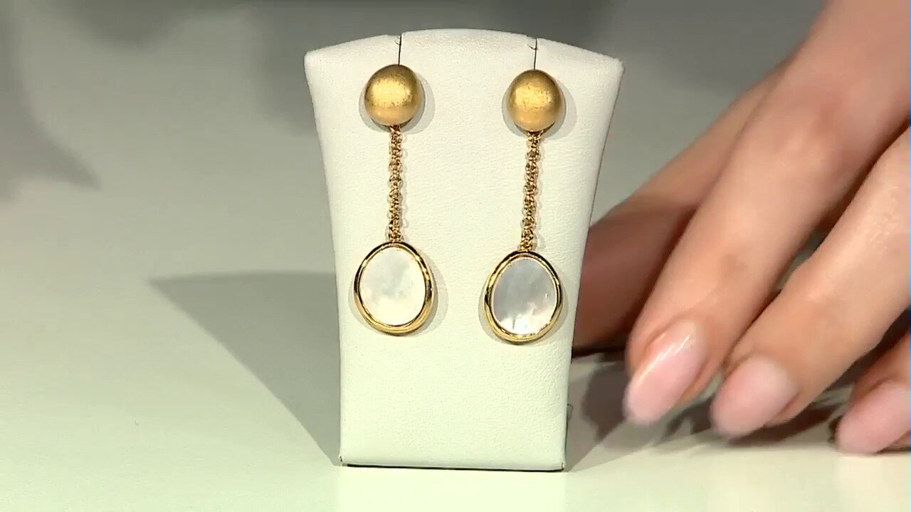 Video Mother of Pearl Silver Earrings (dagen)