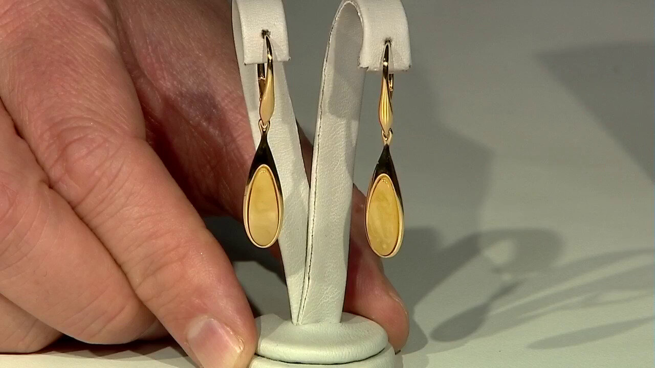 Video Boucles d'oreilles en argent et Ambre baltique (dagen)