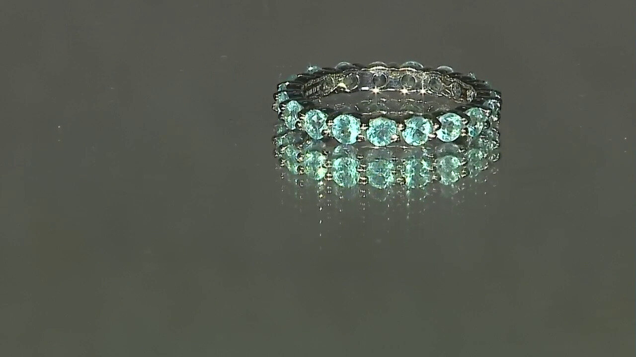 Video Zilveren ring met Blauwe apatieten