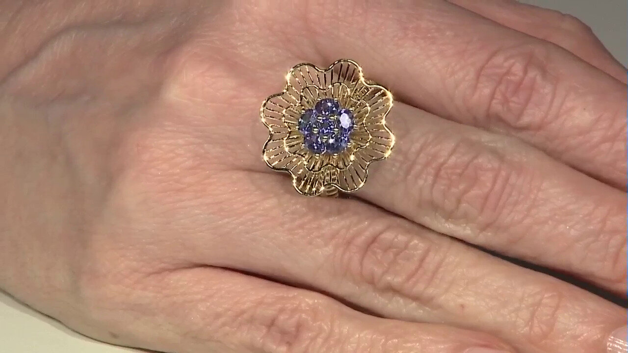 Video 9K AAA Tanzanite Gold Ring (Ornaments by de Melo)