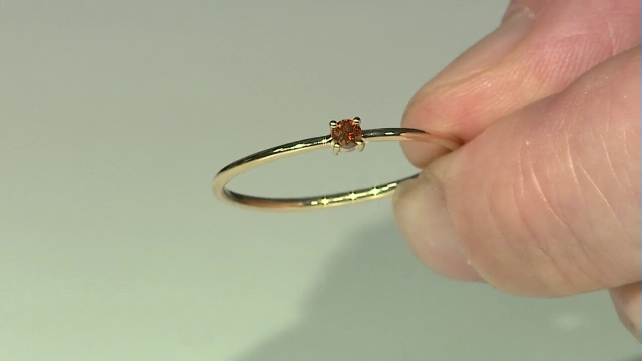Video Gouden ring met een I2 Rode Diamant