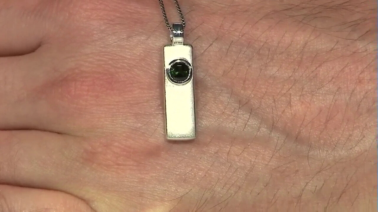 Video Green Tourmaline Silver Pendant (Pallanova)