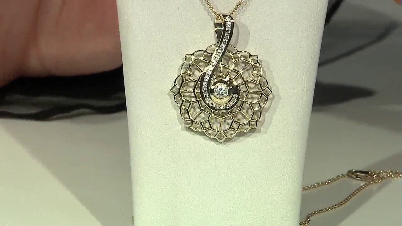 Video 9K Zircon Gold Necklace (Ornaments by de Melo)