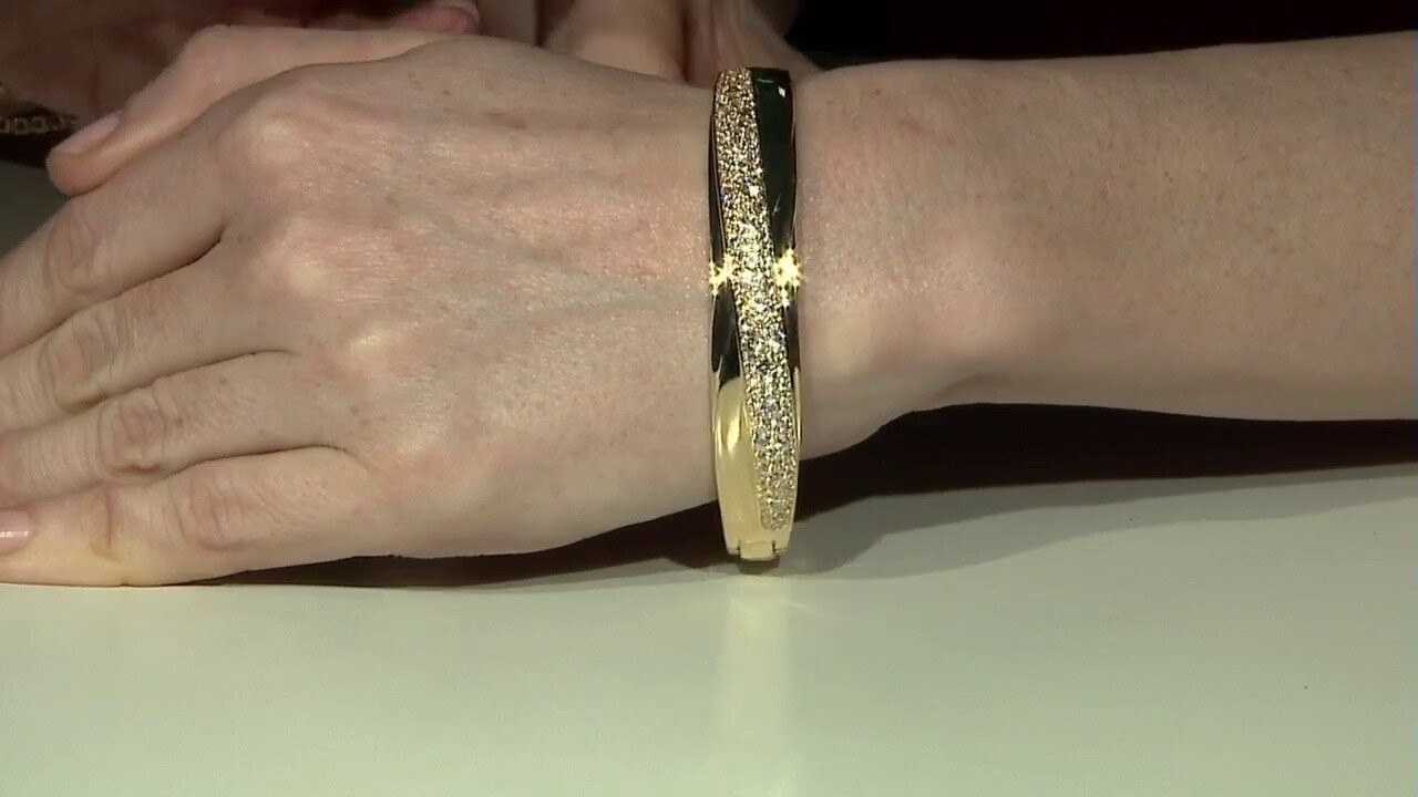 Video Zilveren armband met zirkonen