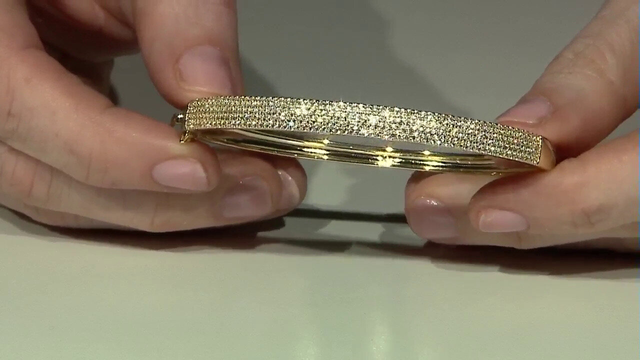 Video Zilveren armband met witte topaasstenen