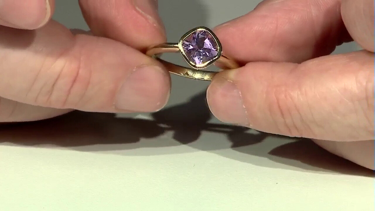 Video Zilveren ring met een lavendel amethist (MONOSONO COLLECTION)