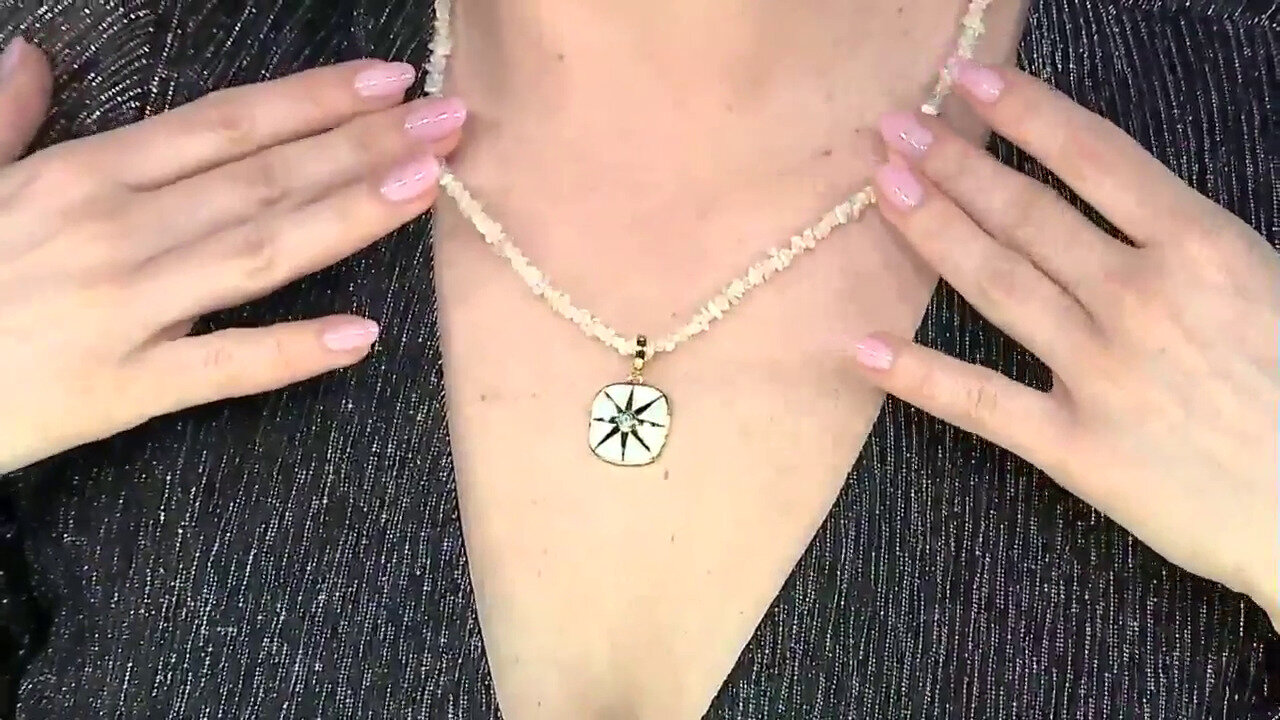 Video Swiss Blue Topaz Silver Necklace (Riya)